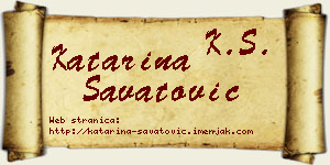 Katarina Savatović vizit kartica